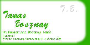 tamas bosznay business card